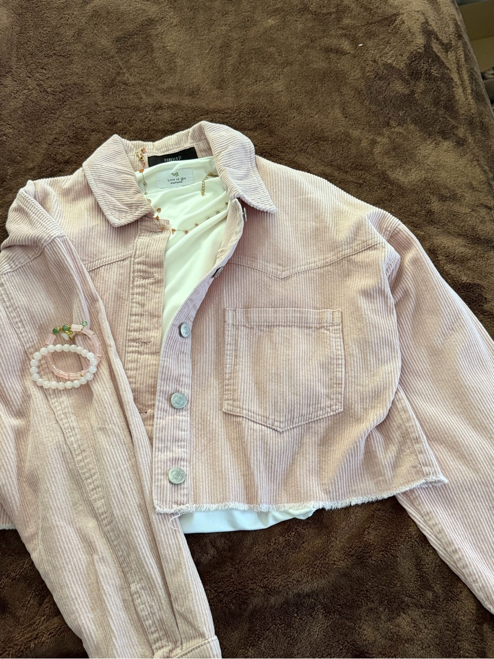 Pink corduroy jacket